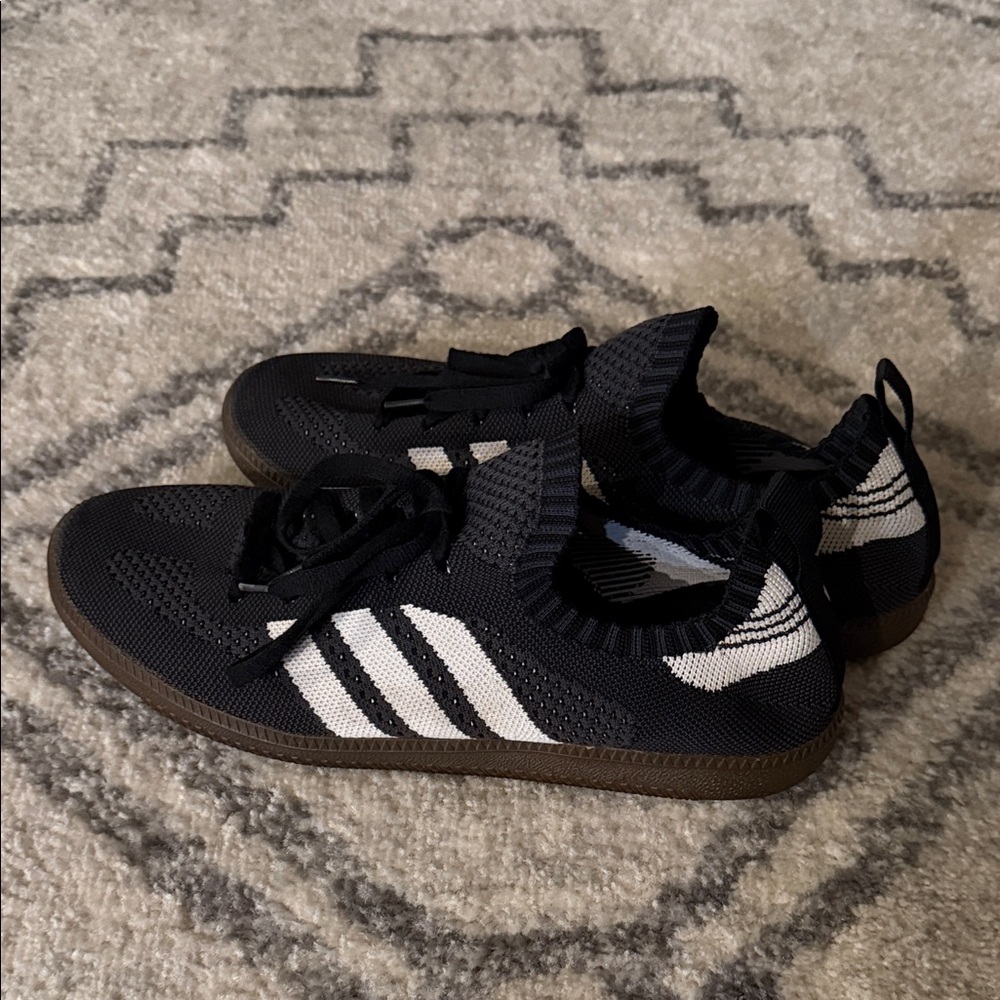 Adidas Black and White Knit Sneakers